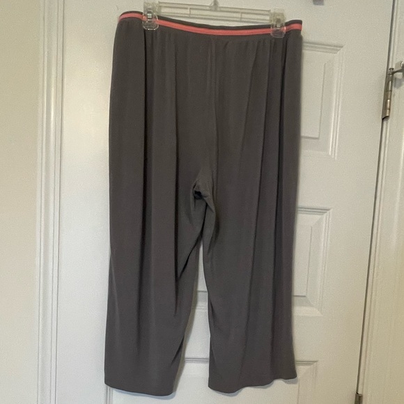New Directions PJS Intimates 2PC Orange & Gray Pullover Top, Capri Bottom Sz Lg - Picture 4 of 12